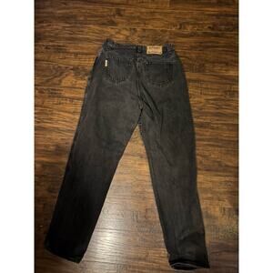 Vintage Gitano Jeans Sz 14 Tall Waist Mom Black Baggy Dark Wash Denim